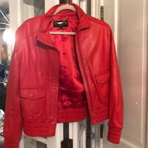 Beautiful red soft leather St. John